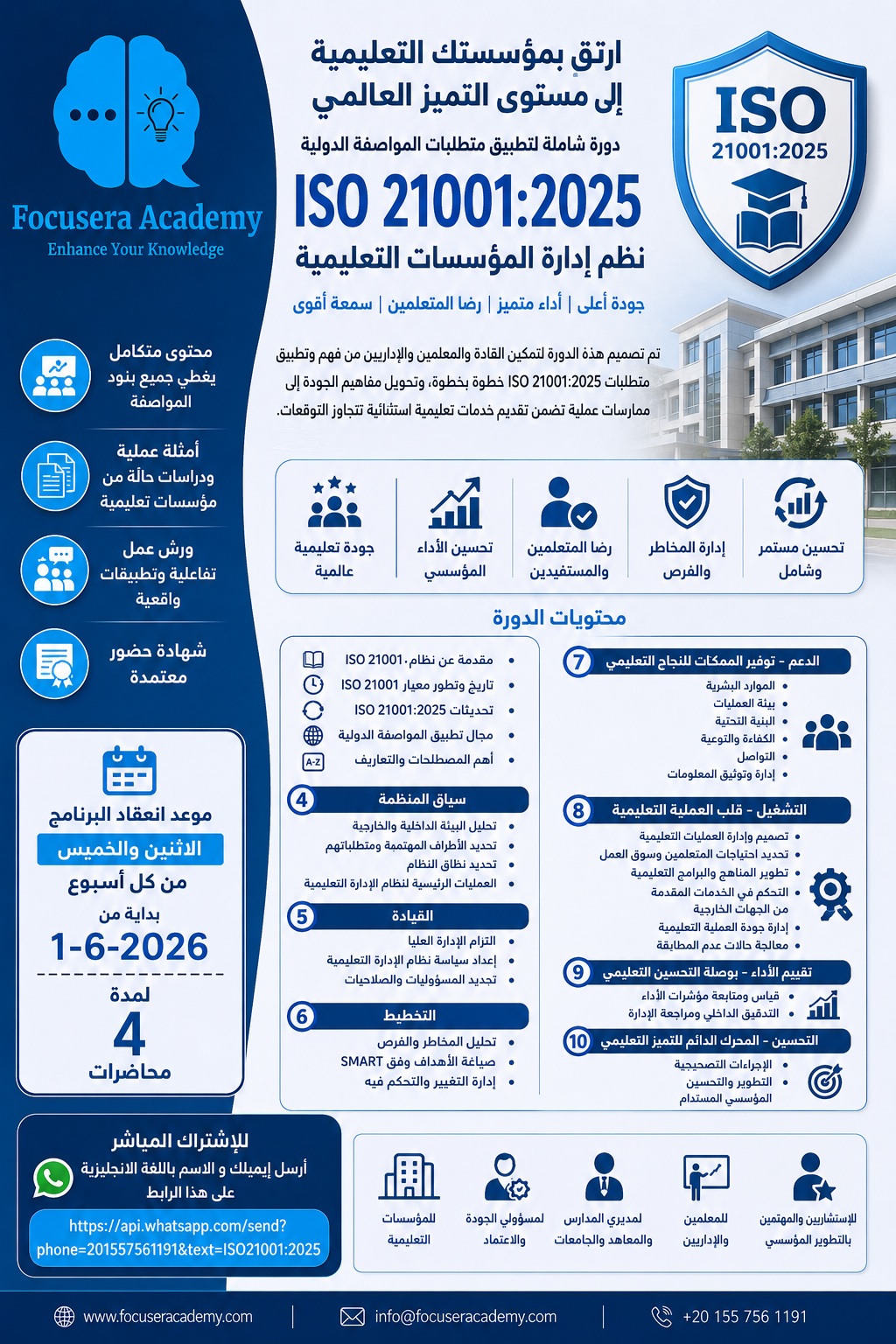 ISO 21001:2025 Educational Organizations Management System