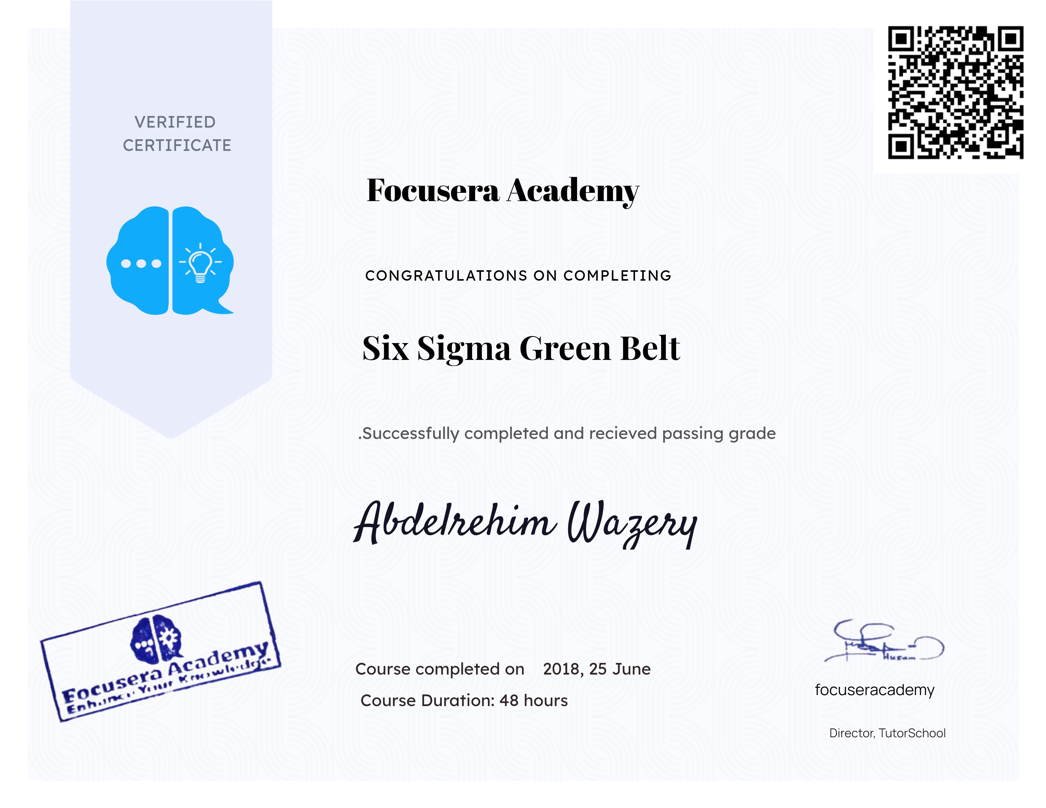 Lean Six Sigma Green Belt